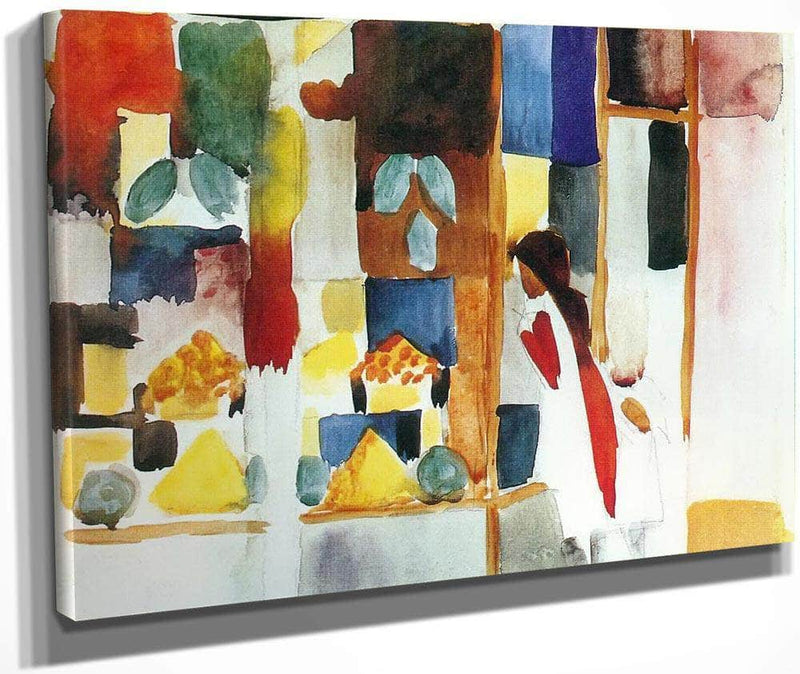 Children At The Grocery Shop I By August Macke Fine Art Print