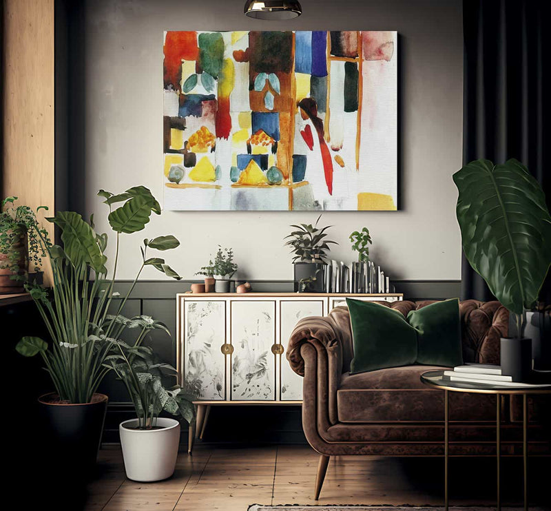 Children At The Grocery Shop I By August Macke Fine Art Print