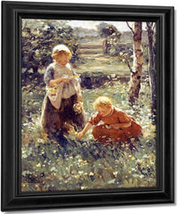 Children In A Field By Evert Pieters Fine Art Print