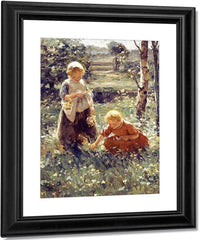 Children In A Field By Evert Pieters Fine Art Print