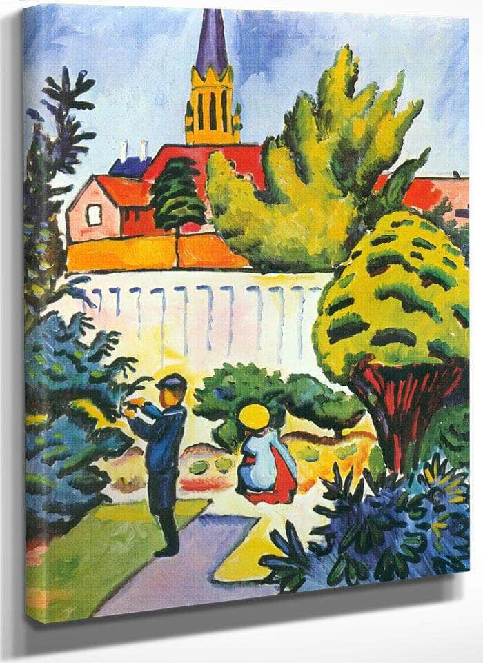 Children In A Park By August Macke Fine Art Print