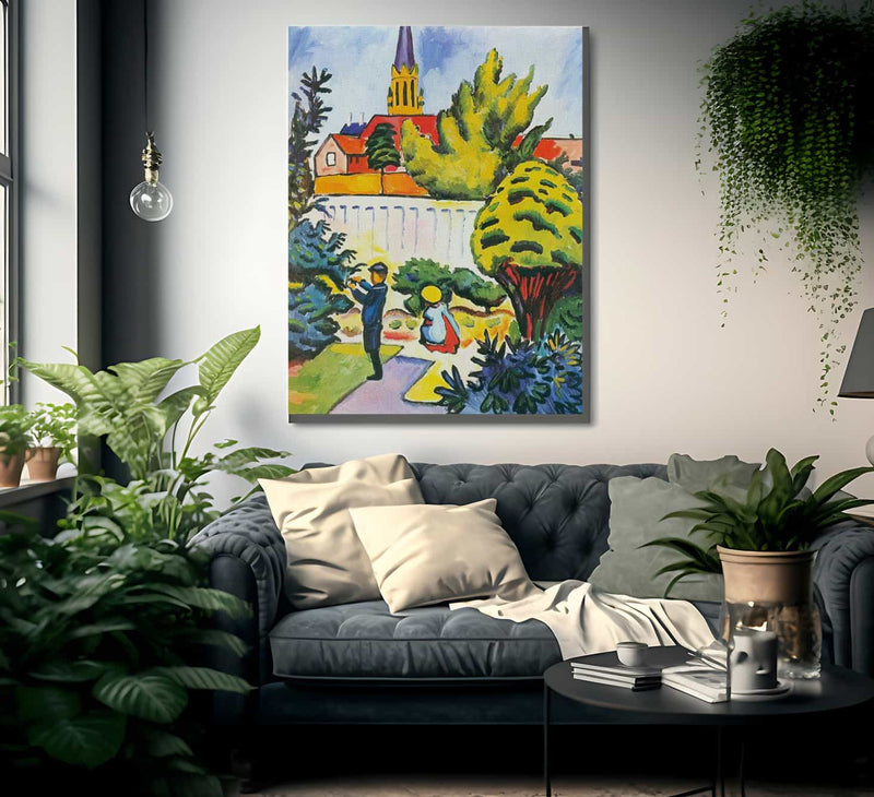 Children In A Park By August Macke Fine Art Print