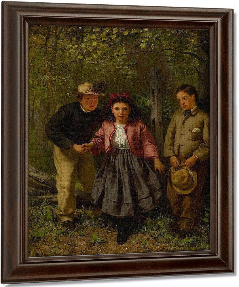 Children In The Forest By John George Brown Fine Art Print