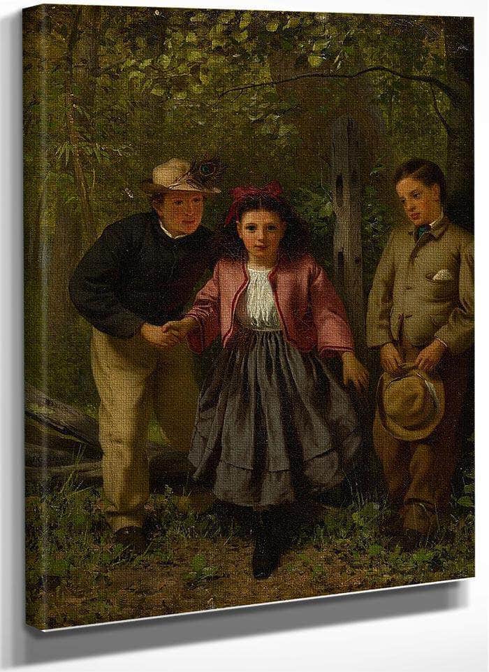 Children In The Forest By John George Brown Fine Art Print