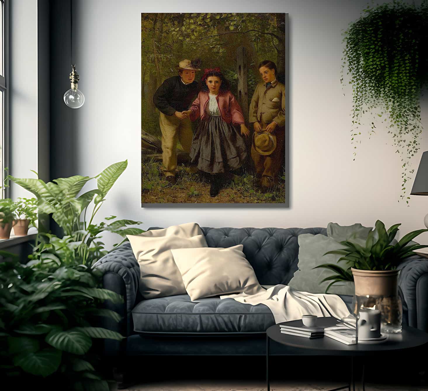 Children In The Forest By John George Brown Fine Art Print