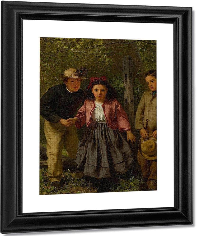 Children In The Forest By John George Brown Fine Art Print