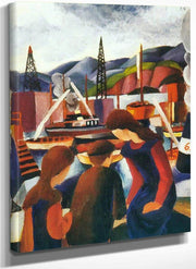 Children In The Harbour I By August Macke Fine Art Print