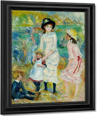 Children On The Seashore, Guernsey By Pierre August Renoir Fine Art Print