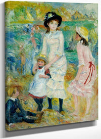 Children On The Seashore, Guernsey By Pierre August Renoir Fine Art Print