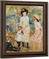 Children On The Seashore, Guernsey By Pierre Auguste Renoir Fine Art Print