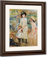 Children On The Seashore, Guernsey By Pierre Auguste Renoir Fine Art Print