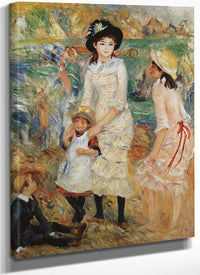 Children On The Seashore, Guernsey By Pierre Auguste Renoir Fine Art Print