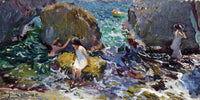 Children On The Shore, Javea Painting Joaquin Sorolla Canvas Art Fine Art Print