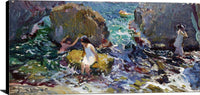 Children On The Shore, Javea Painting Joaquin Sorolla Canvas Art Fine Art Print