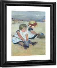 Children Playing On The Beach By Mary Cassatt Fine Art Print