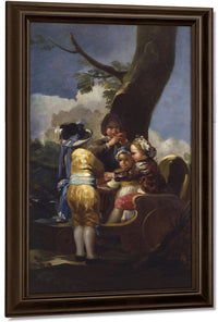 Children With A Cart By Francisco De Goya Fine Art Print