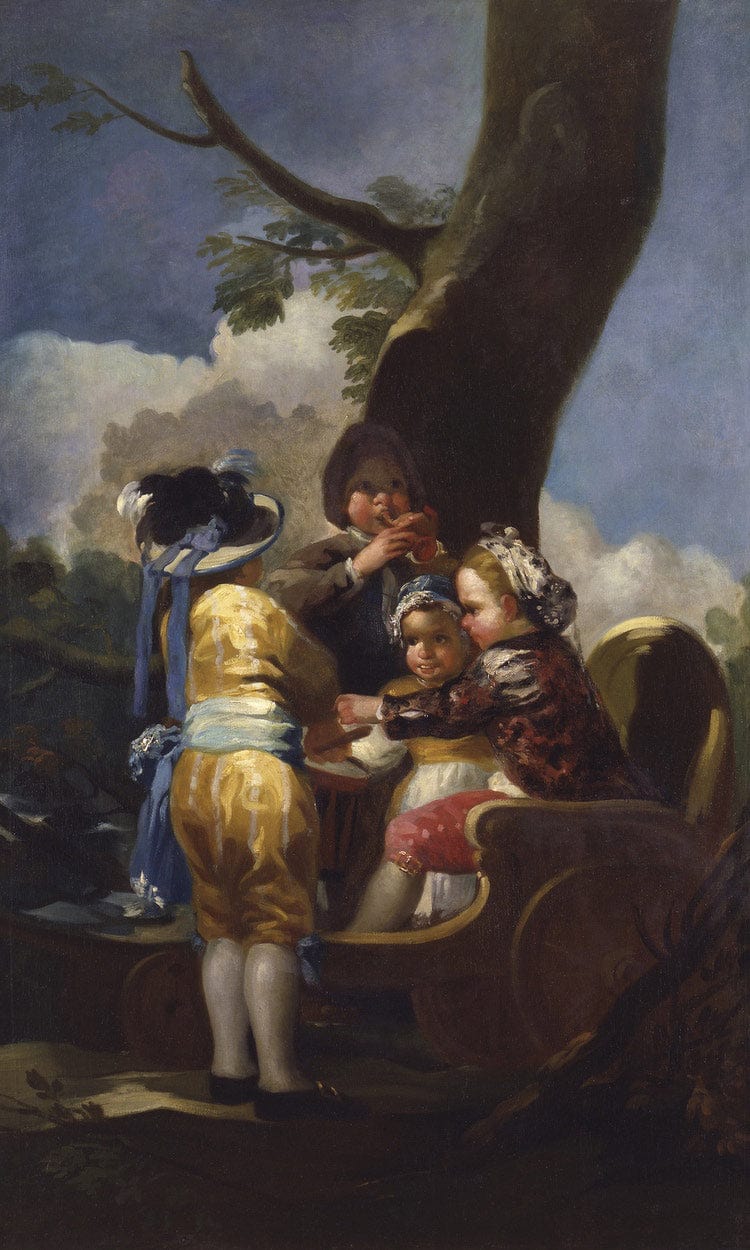 Children With A Cart By Francisco De Goya Fine Art Print