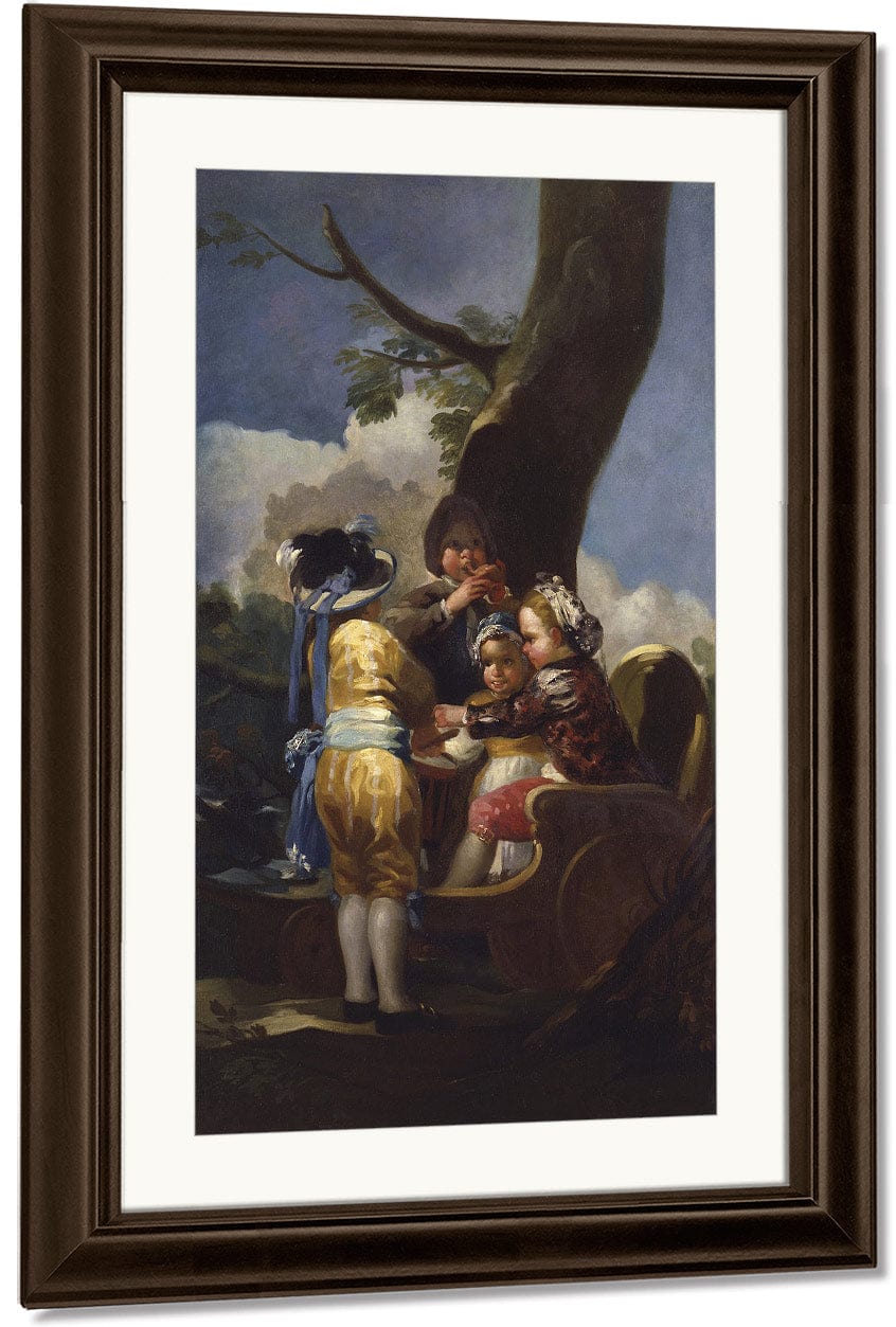 Children With A Cart By Francisco De Goya Fine Art Print