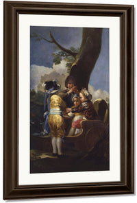 Children With A Cart By Francisco De Goya Fine Art Print