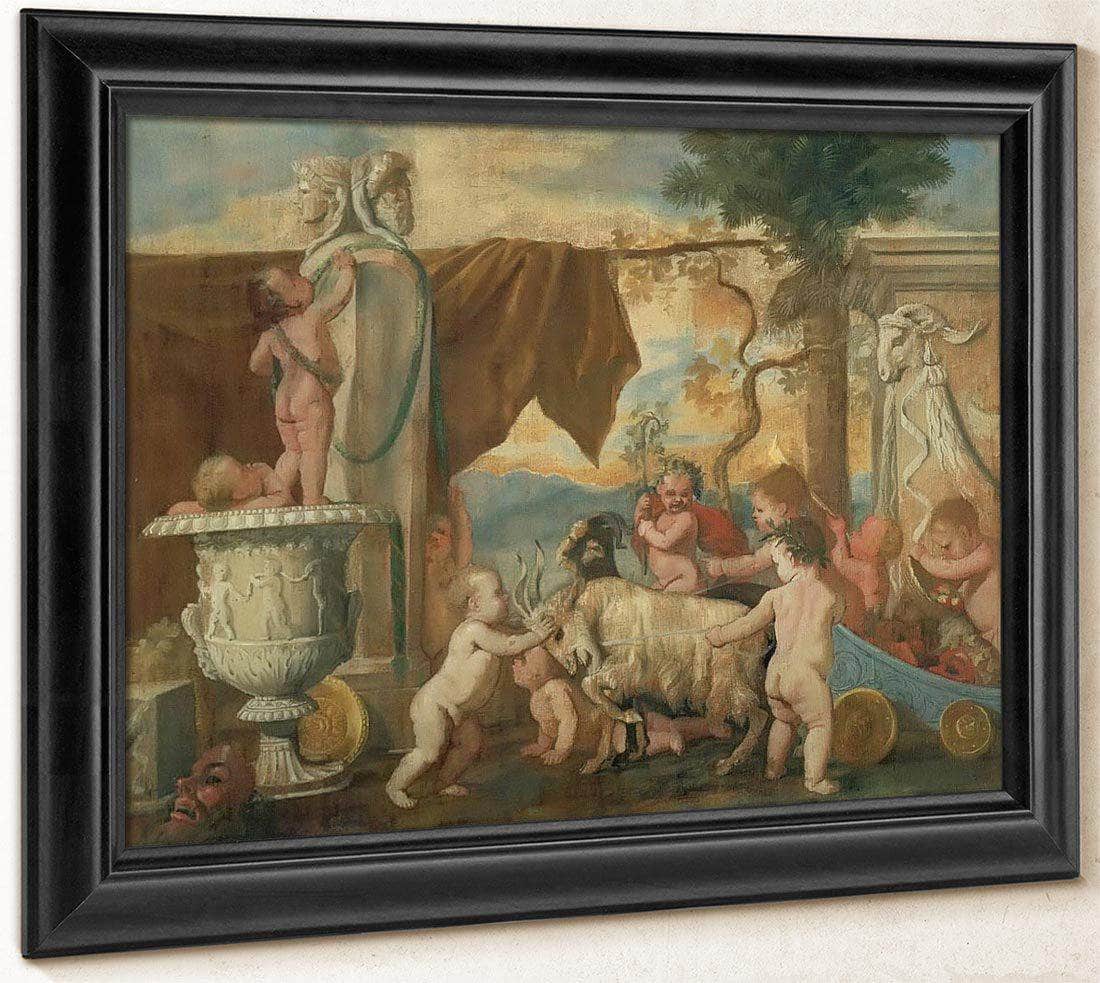 Childrens Bacchanal I By Nicholas Poussin Fine Art Print