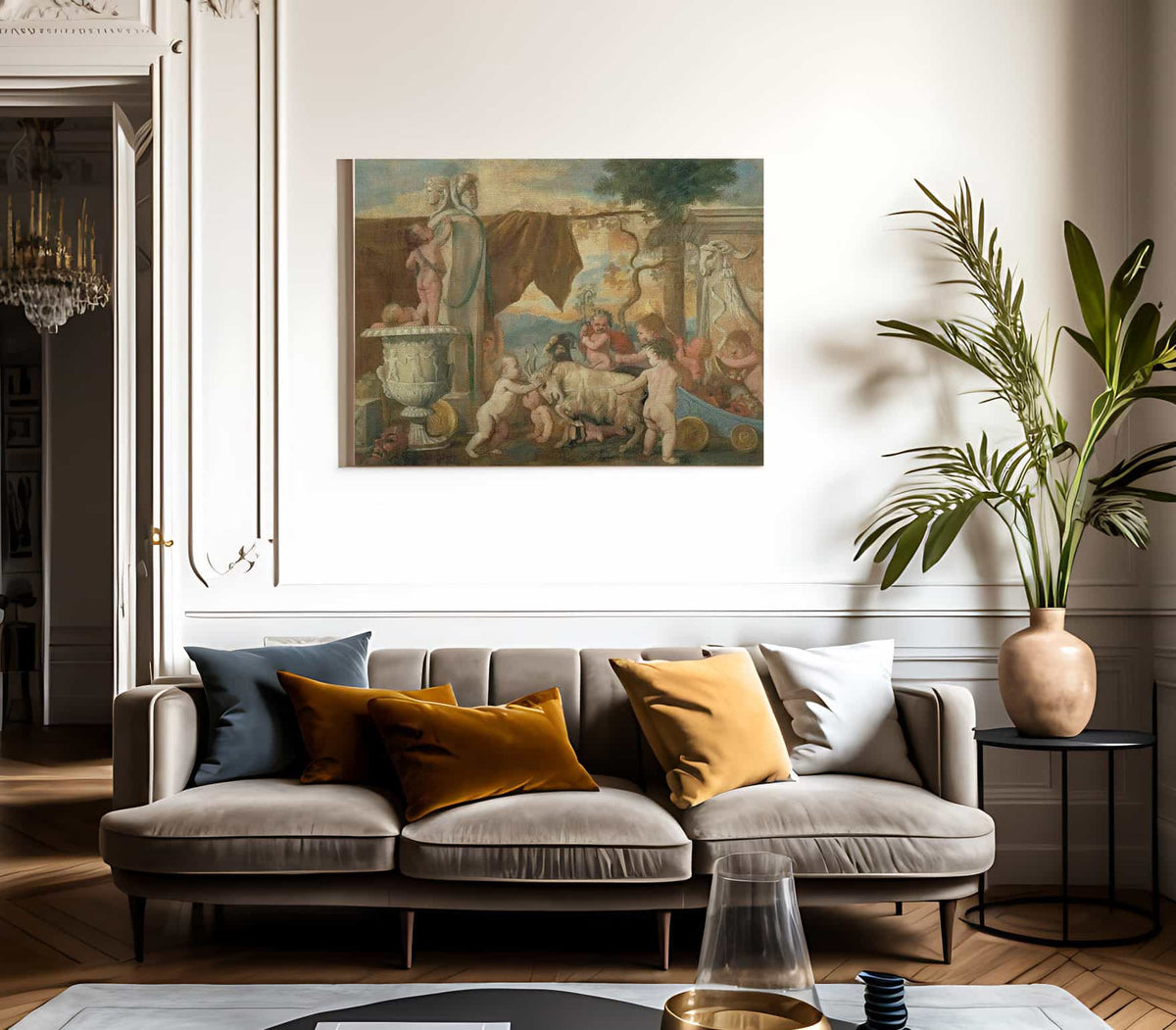 Childrens Bacchanal I By Nicholas Poussin Fine Art Print