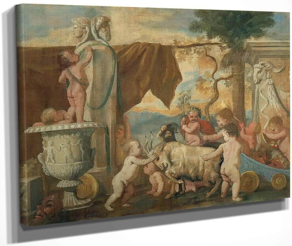 Childrens Bacchanal I By Nicholas Poussin Fine Art Print