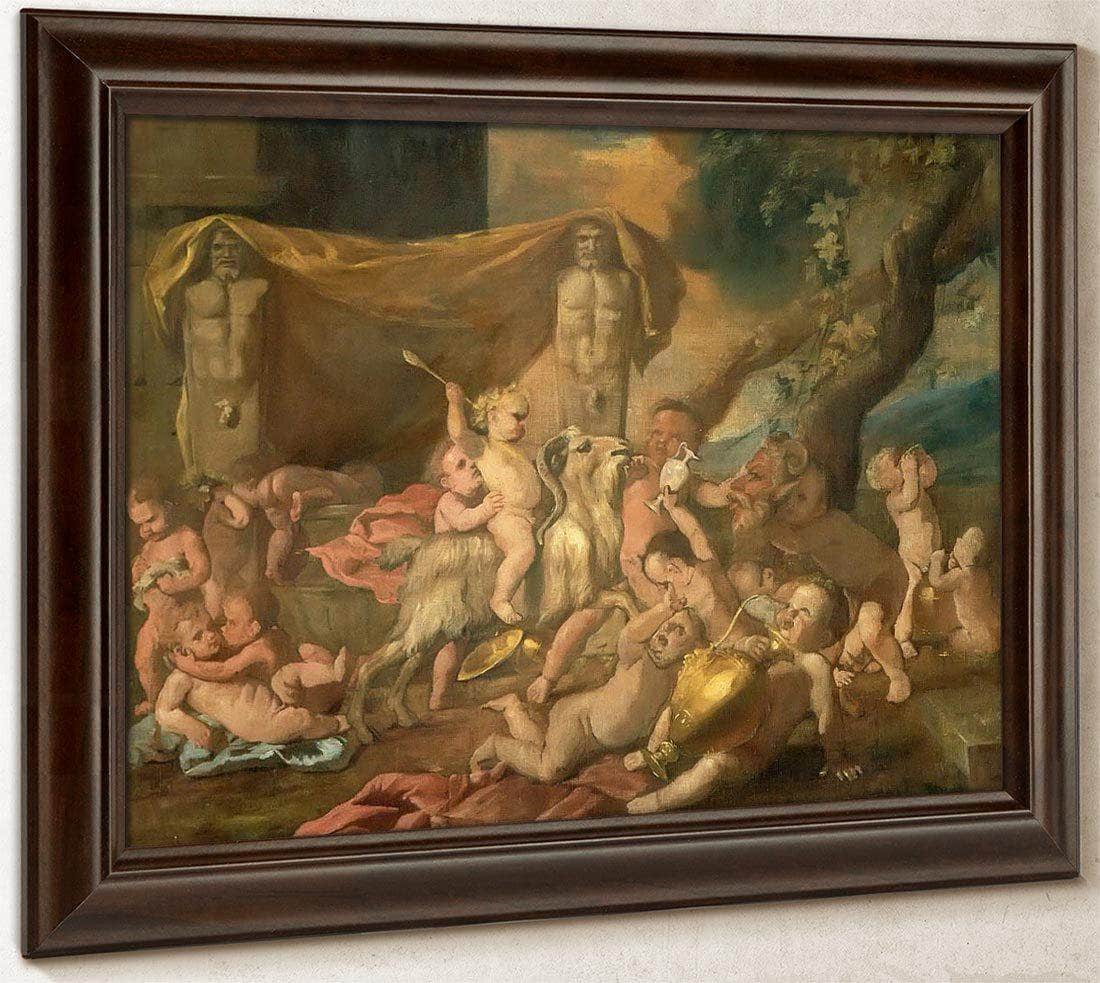 Childrens Bacchanal Ii By Nicholas Poussin Fine Art Print