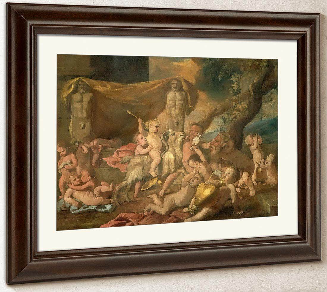 Childrens Bacchanal Ii By Nicholas Poussin Fine Art Print