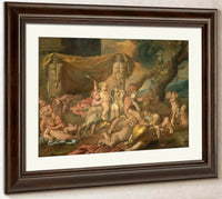 Childrens Bacchanal Ii By Nicholas Poussin Fine Art Print