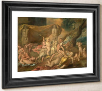 Childrens Bacchanal Ii By Nicholas Poussin Fine Art Print