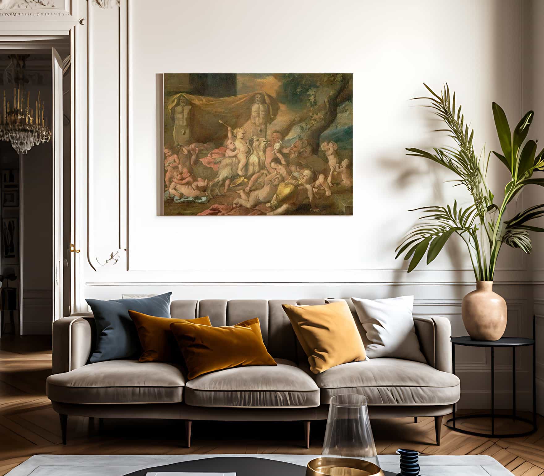 Childrens Bacchanal Ii By Nicholas Poussin Fine Art Print