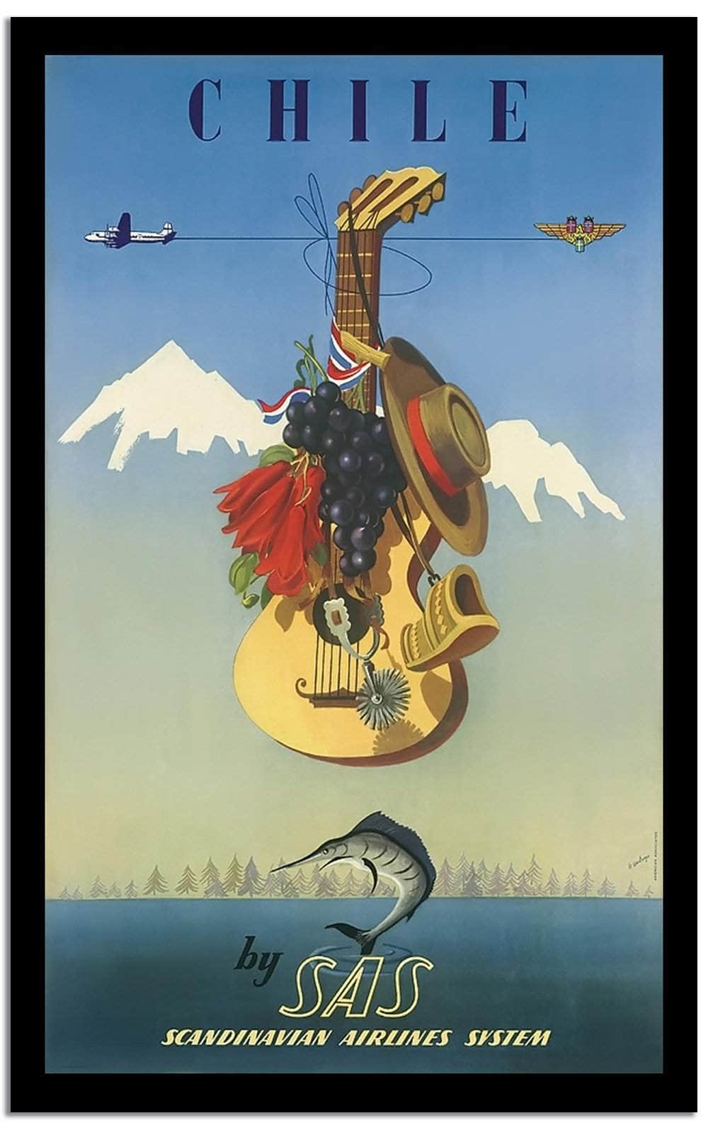 Chile  Vintage Poster Fine Art Print