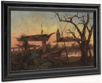 Chinook Burial Grounds By John Mix Stanley Fine Art Print