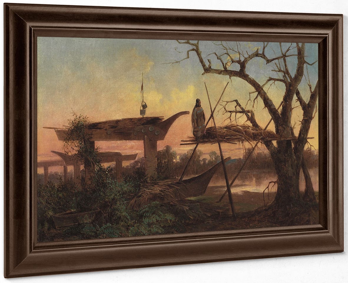 Chinook Burial Grounds By John Mix Stanley Fine Art Print