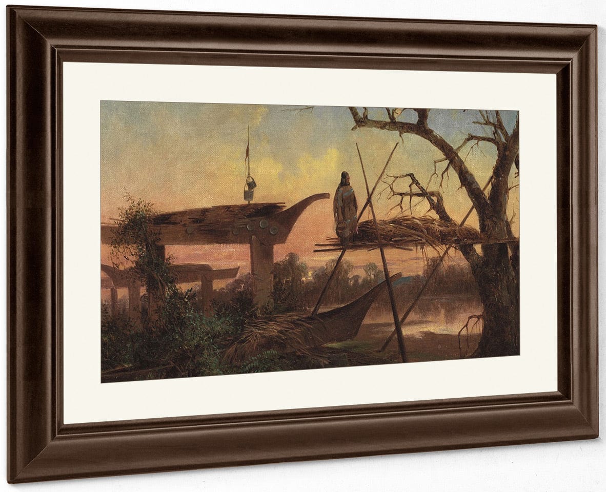 Chinook Burial Grounds By John Mix Stanley Fine Art Print