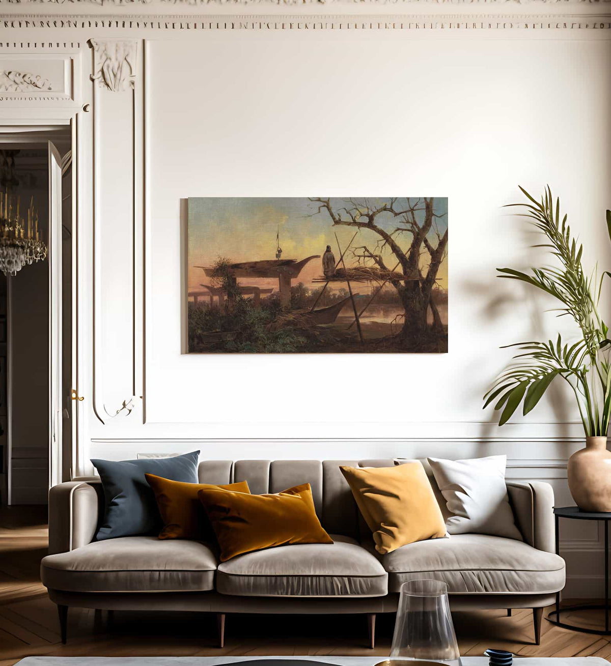 Chinook Burial Grounds By John Mix Stanley Fine Art Print