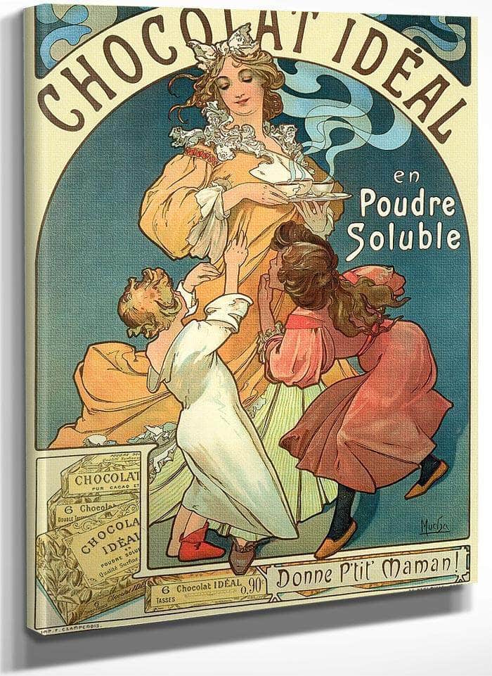 Chocolat Ideal By Alphonse Mucha Fine Art Print