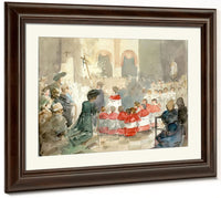 Choirboys At The Petrove Church By Alphonse Mucha Fine Art Print