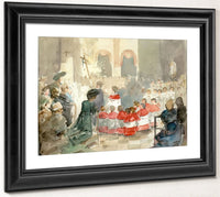 Choirboys At The Petrove Church By Alphonse Mucha Fine Art Print