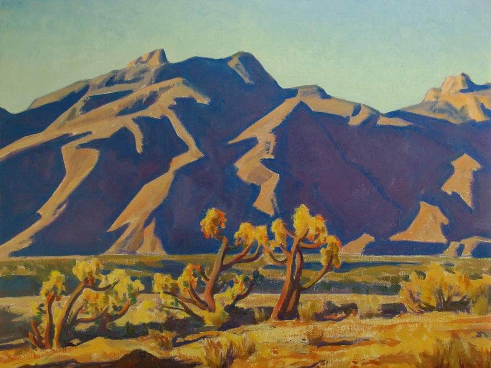 Chollas Against Mountains By Maynard Dixon Fine Art Print