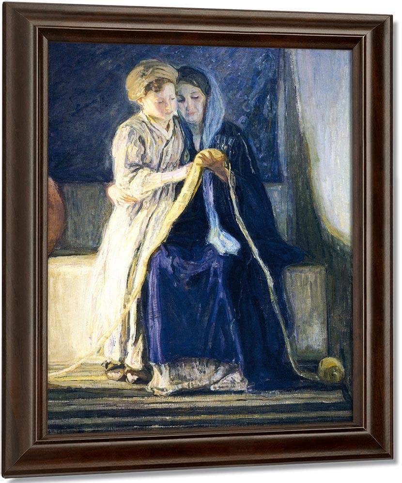 Christ And His Mother Studying The Scriptures By Henry Ossawa Tanner Fine Art Print
