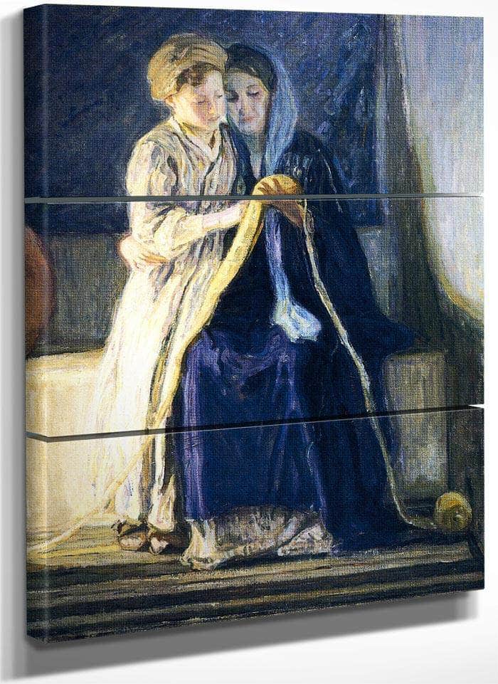 Christ And His Mother Studying The Scriptures By Henry Ossawa Tanner Fine Art Print