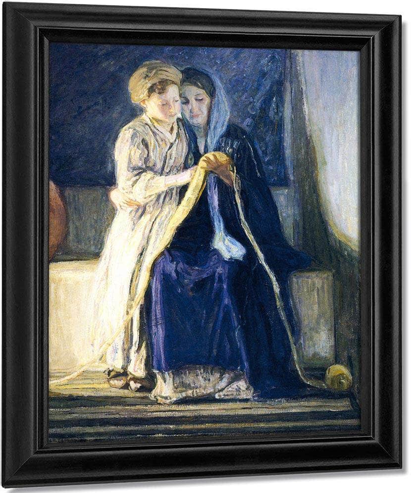 Christ And His Mother Studying The Scriptures By Henry Ossawa Tanner Fine Art Print