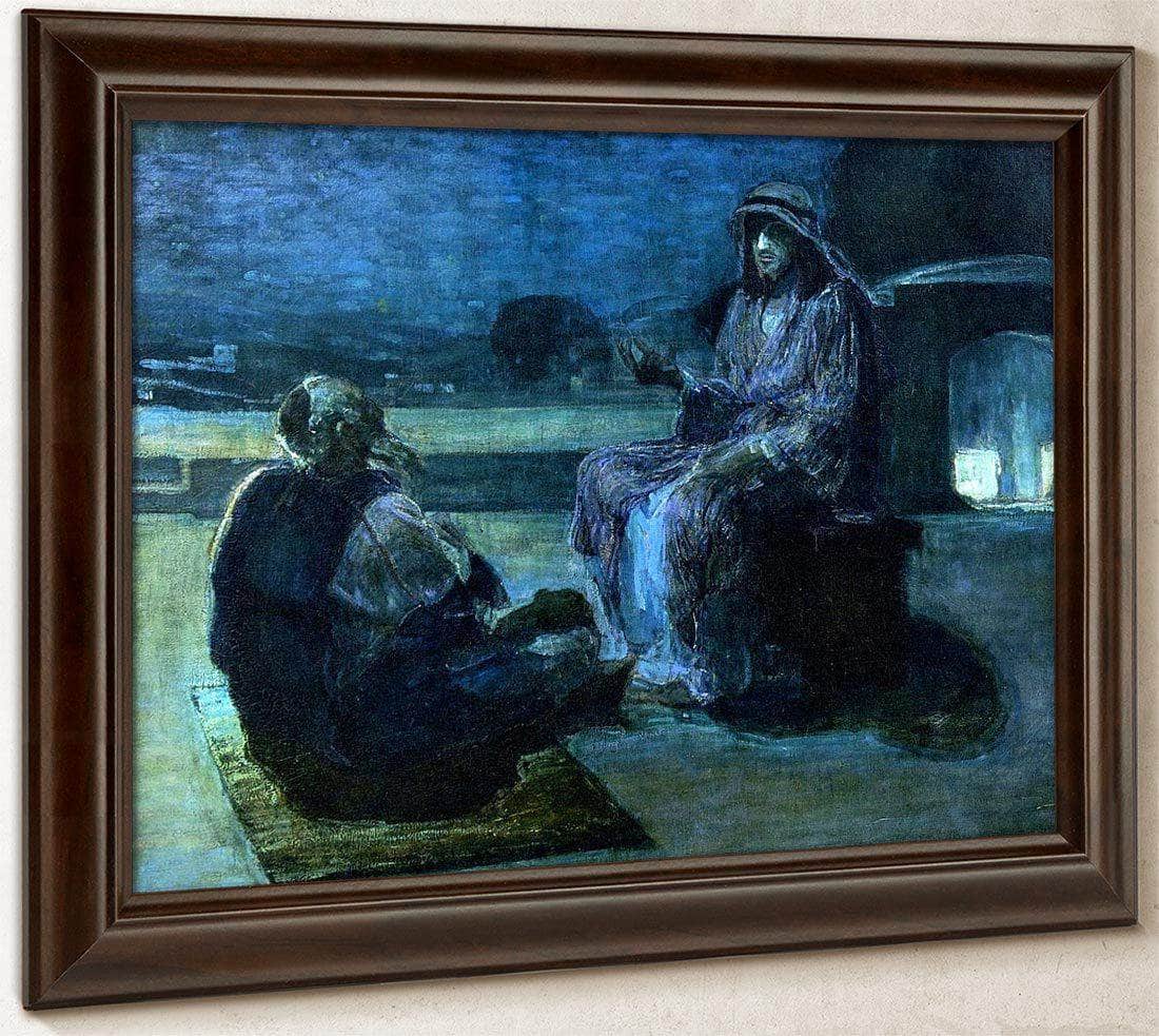 Christ And Nicodemus On A Rooftop By Henry Ossawa Tanner Fine Art Print