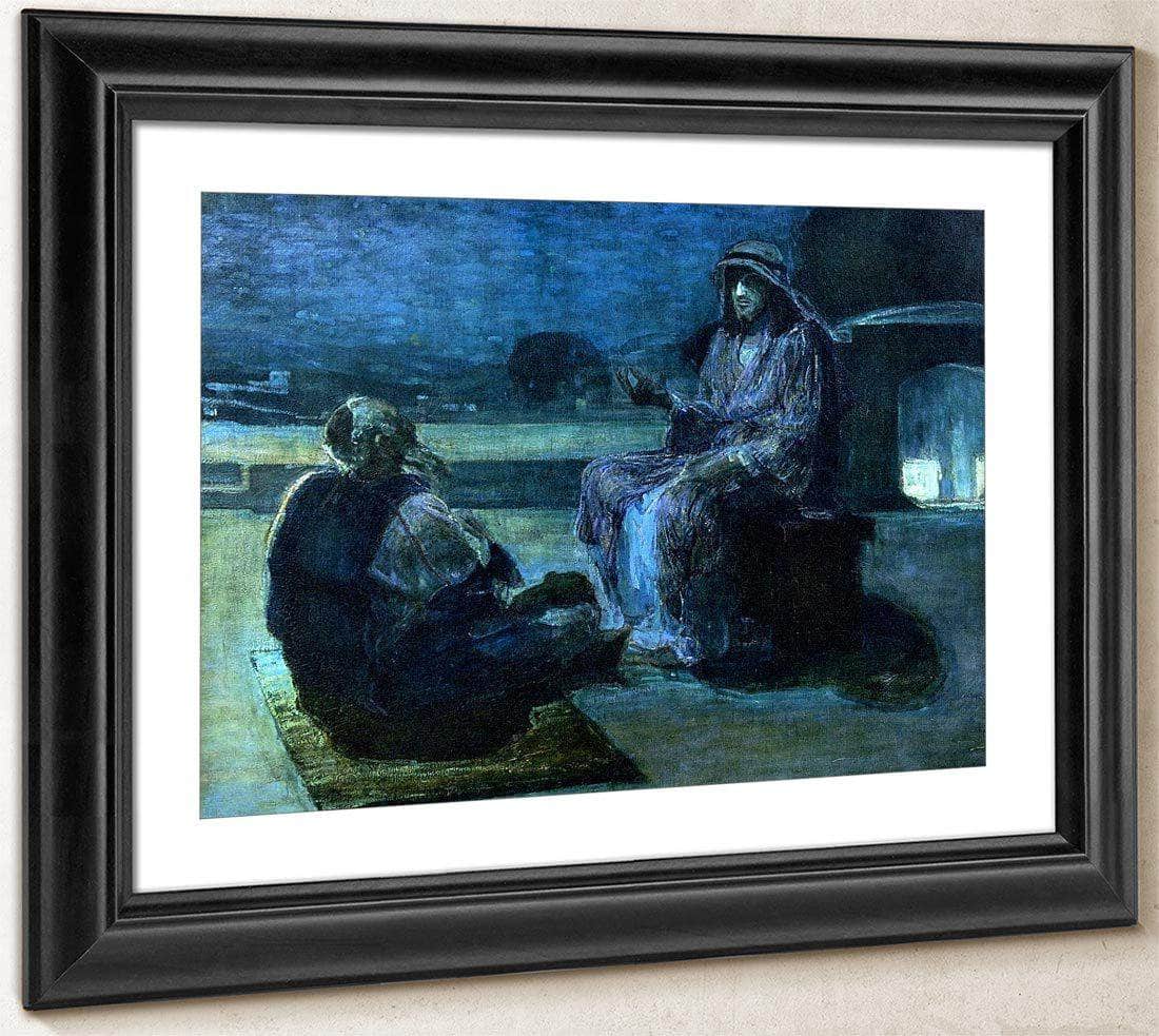 Christ And Nicodemus On A Rooftop By Henry Ossawa Tanner Fine Art Print