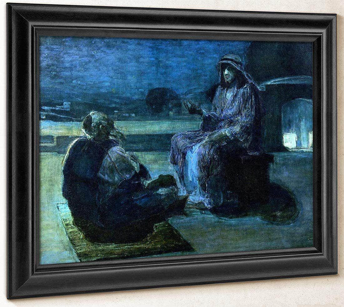 Christ And Nicodemus On A Rooftop By Henry Ossawa Tanner Fine Art Print