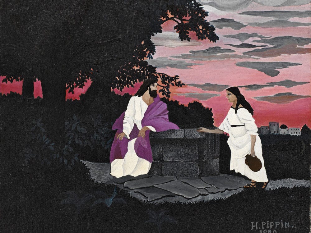 Christ And The Woman Of Samaria By Horace Pippin Fine Art Print