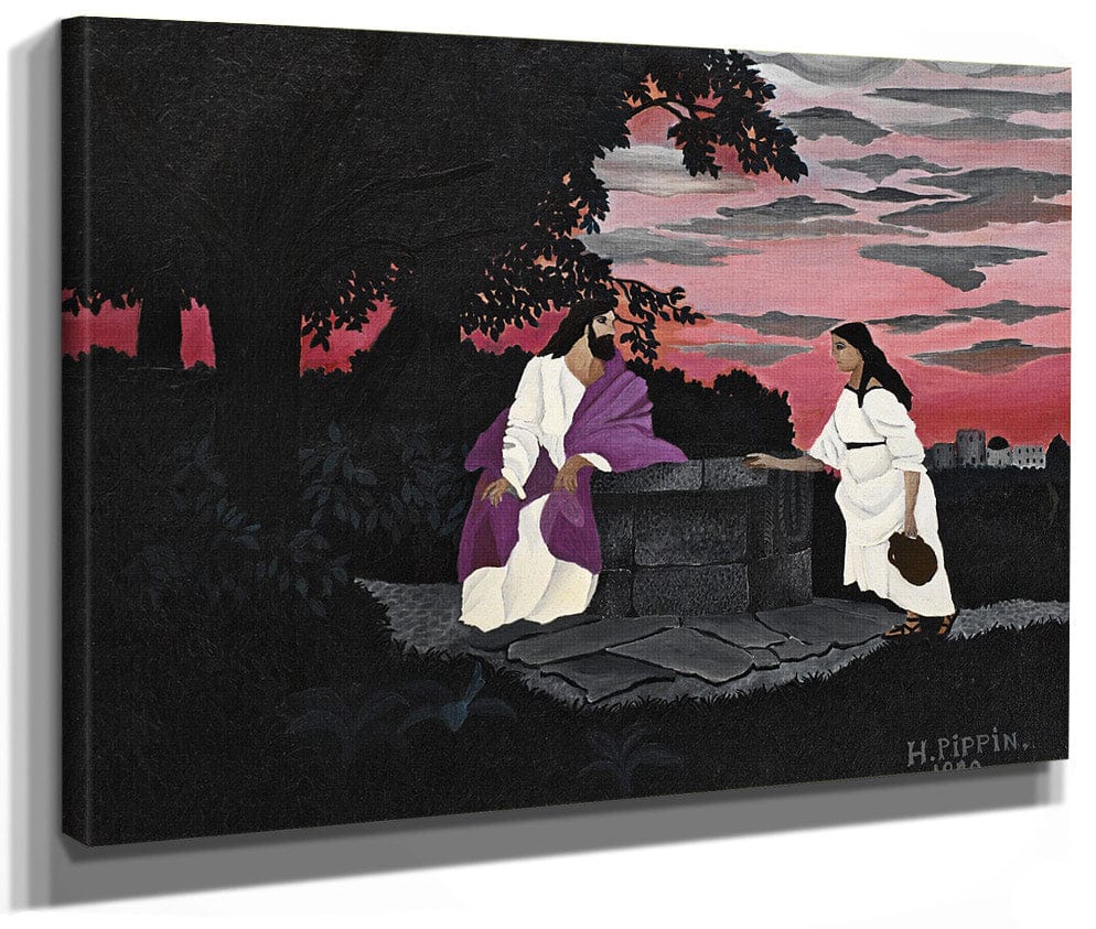 Christ And The Woman Of Samaria By Horace Pippin Fine Art Print