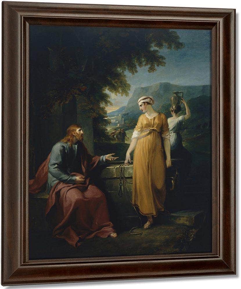 Christ And The Woman Of Samaria By William Hamilton Fine Art Print