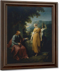 Christ And The Woman Of Samaria By William Hamilton Fine Art Print